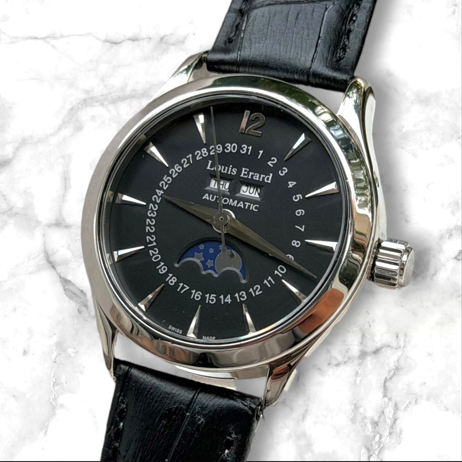 Louis Erard L'Esprit du Temps Moonphase Automatic 40mm мМъжки часовник