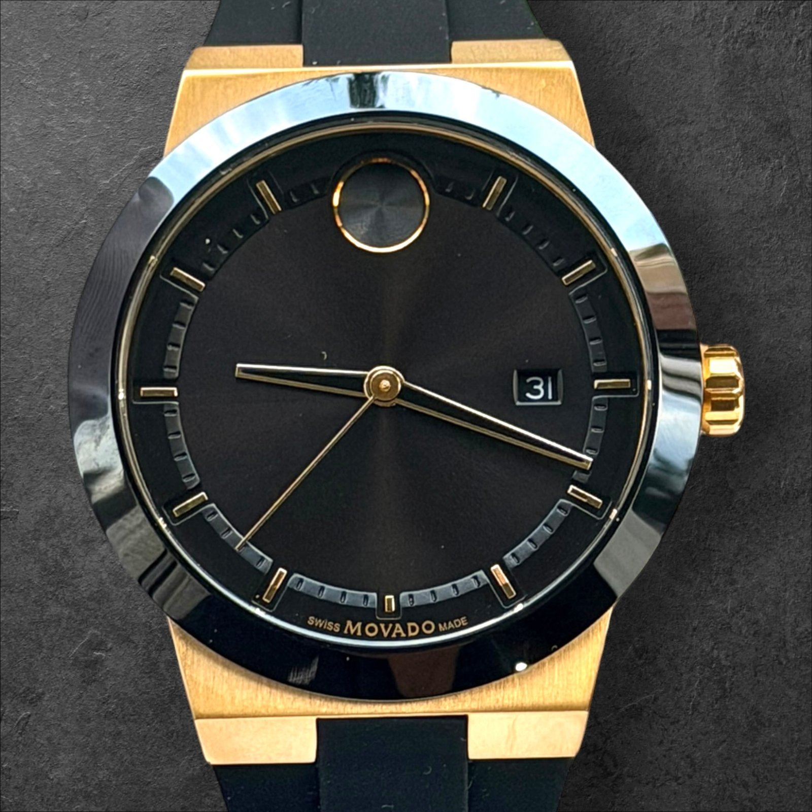 Movado BOLD Swiss Made (Gold/Black) Мъжки часовник
